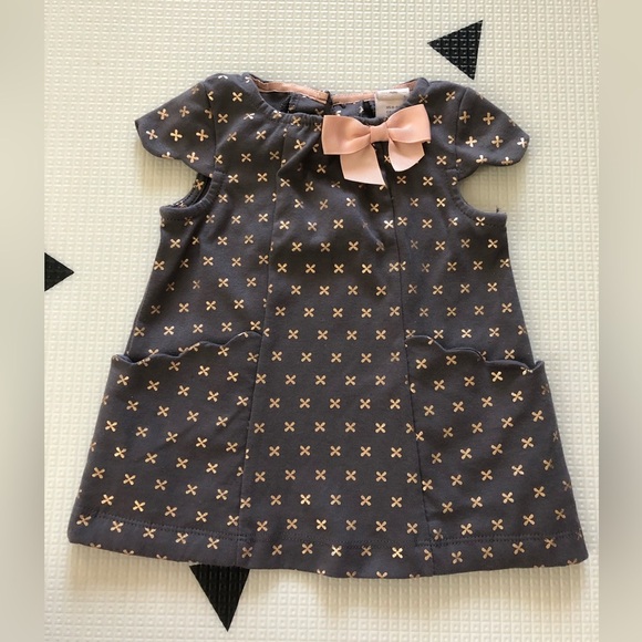 Catherine Malandrino|Baby girl gray shirt dress with pockets & adorable print••• - Picture 5 of 7